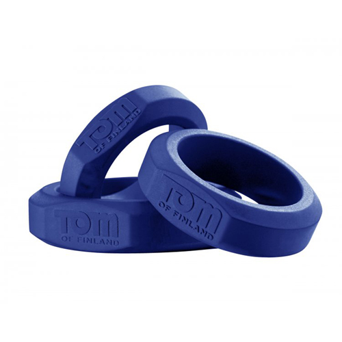 Tom of Finland Penisring-Set – 3 Stück – in Blau von Tom of Finland günstig kaufen