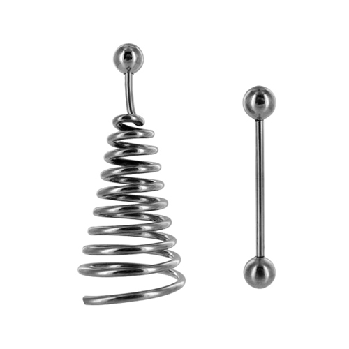 Spiralförmige Nippelklemme mit Kügelchen von Master Series günstig kaufen